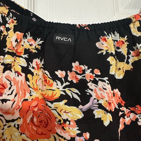 NWT RVCA Women’s Long Sleeve Floral Button Black Dress Size Small Originally$68 - Picture 6 of 9